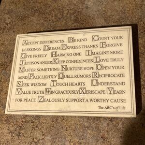 ABC’s of Life marble frame